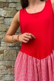 Arbi Gingham Magic Sundress Chilli